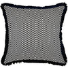 Cushion Cover-Coastal Fringe Black-Castaway-35cm x 50cm