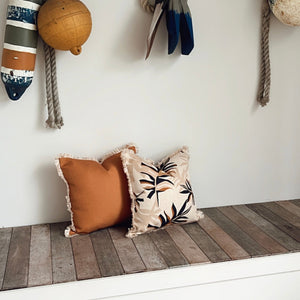 Cushion Cover-Coastal Fringe-Alfresco Beige-60cm x 60cm