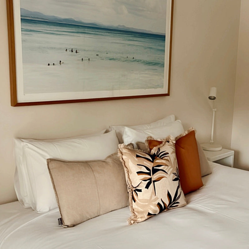 Cushion Cover-Coastal Fringe-Alfresco Beige-60cm x 60cm