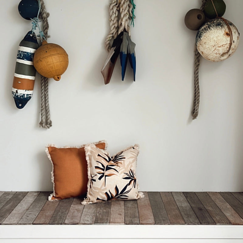 Cushion Cover-Coastal Fringe-Alfresco Beige-60cm x 60cm