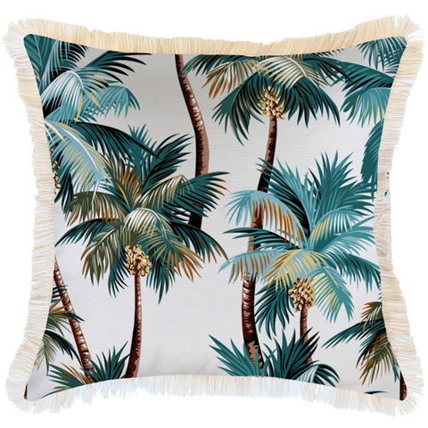 Cushion Cover-With Piping-Palm Trees Natural-45cm x 45cm