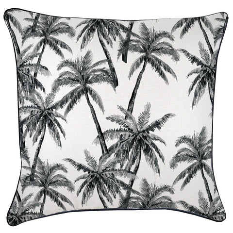 Cushion Cover-Coastal Fringe Black-Castaway-45cm x 45cm