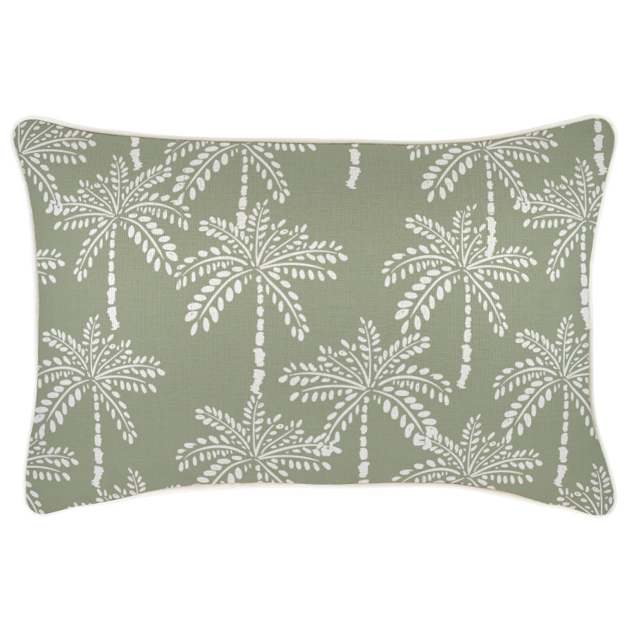 Cushion Cover-With Piping-Cabana Palms Sage-35cm x 50cm