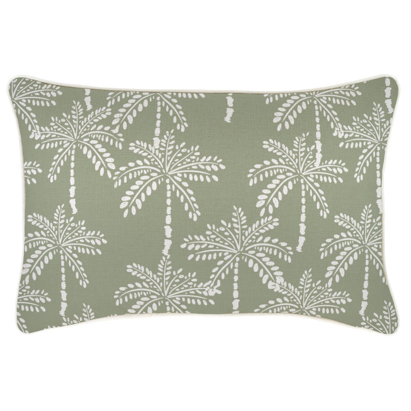 Cushion Cover-With Piping-Cabana Palms Sage-35cm x 50cm