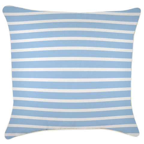 Cushion Cover-Coastal Fringe-Check Blue-35cm x 50cm