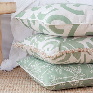 Cushion Cover-With Piping-Muse Sage-45cm x 45cm