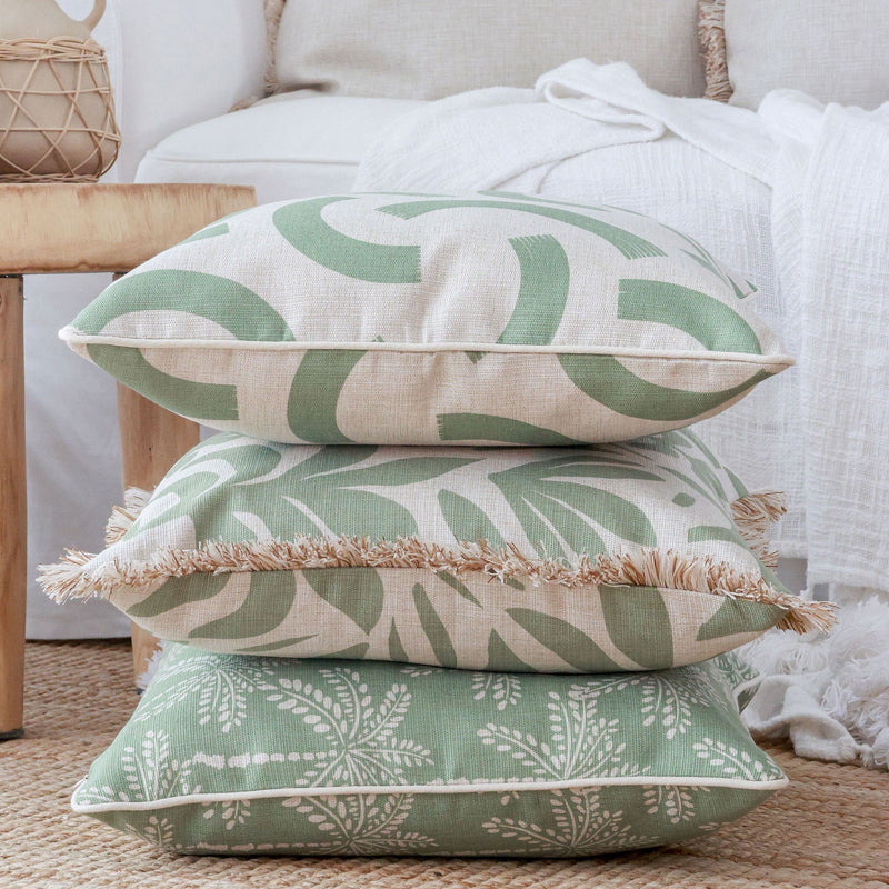 Cushion Cover-With Piping-Muse Sage-45cm x 45cm