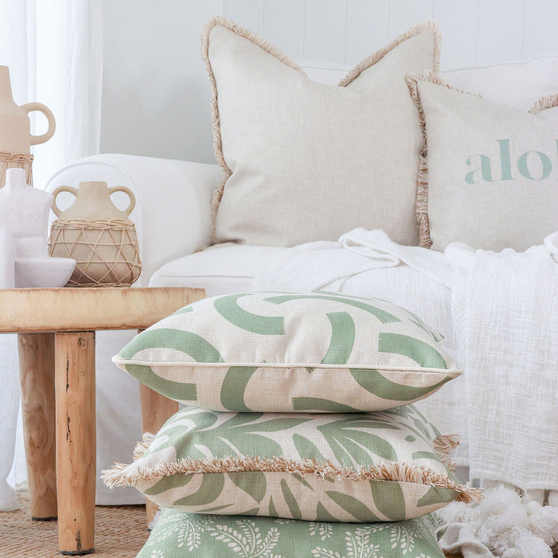 Cushion Cover-With Piping-Muse Sage-45cm x 45cm