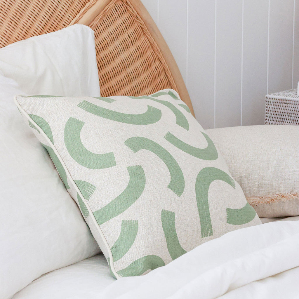 Cushion Cover-With Piping-Muse Sage-60cm x 60cm