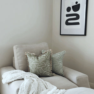 Cushion Cover-With Piping-Playa Seafoam-45cm x 45cm