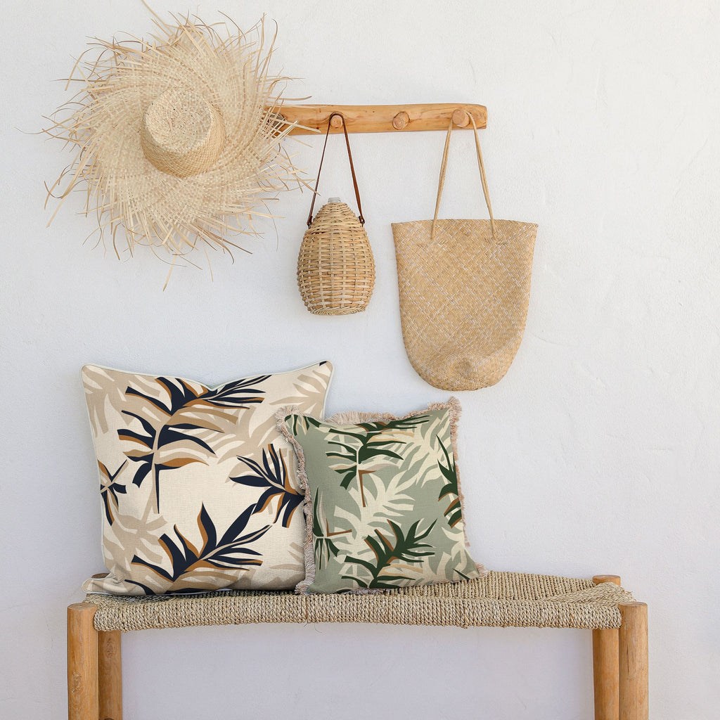 Cushion Cover-With Piping-Alfresco Beige-60cm x 60cm