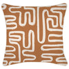 Cushion Cover-With Piping-Maze Rust-45cm x 45cm