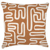 Cushion Cover-With Piping-Maze Rust-60cm x 60cm