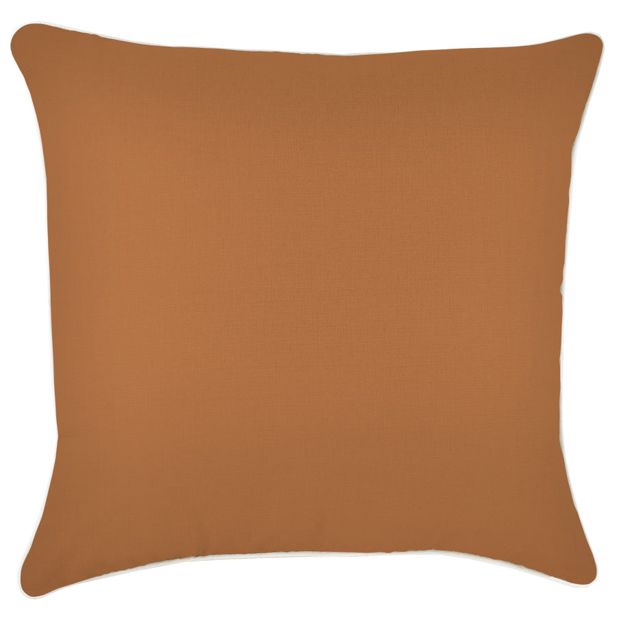 Cushion Cover-With Piping-Solid Rust-60cm x 60cm