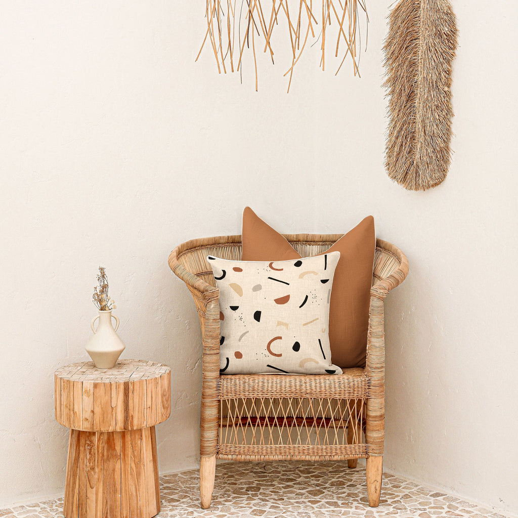 Cushion Cover-With Piping-Solid Rust-60cm x 60cm