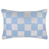 Cushion Cover-With Piping-Check Blue White-35cm x 50cm