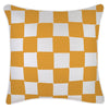 Cushion Cover-With Piping-Check Gold White-45cm x 45cm