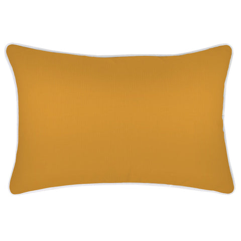 Cushion Cover-Coastal Fringe-Casa Palms Gold White-35cm x 50cm