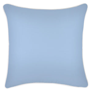 Cushion Cover-With Piping-Solid Blue White-45cm x 45cm