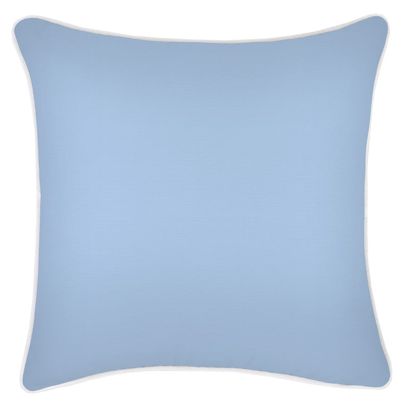 Cushion Cover-With Piping-Solid Blue White-45cm x 45cm