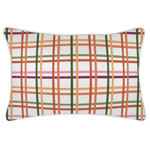 Cushion Cover-With Piping-Colour Mesh White-35cm x 50cm