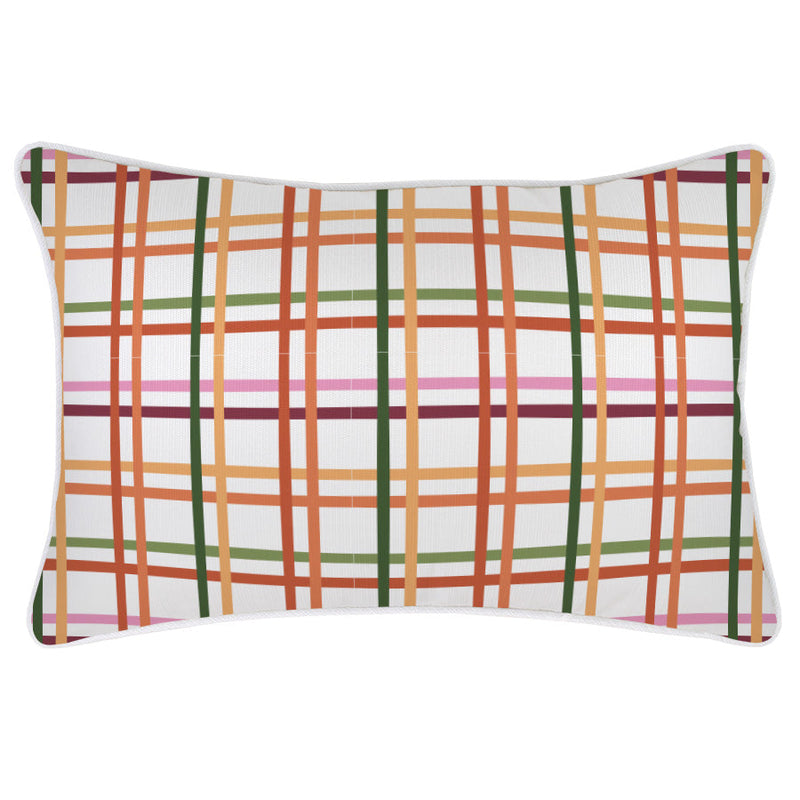 Cushion Cover-With Piping-Colour Mesh White-35cm x 50cm