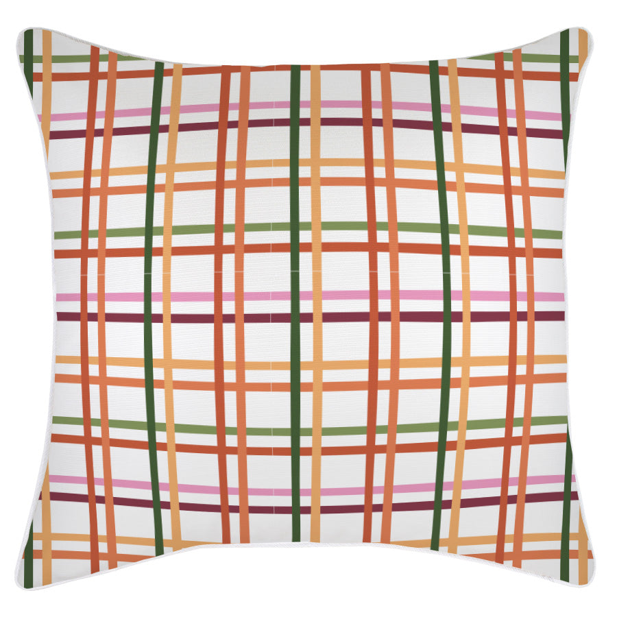 Cushion Cover-With Piping-Colour Mesh White-60cm x 60cm