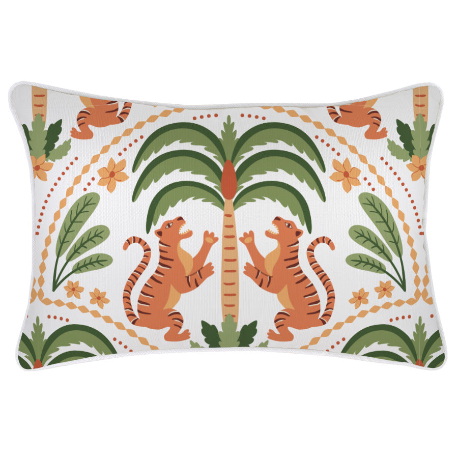 Cushion Cover-With Piping-Tiger Tree White-35cm x 50cm