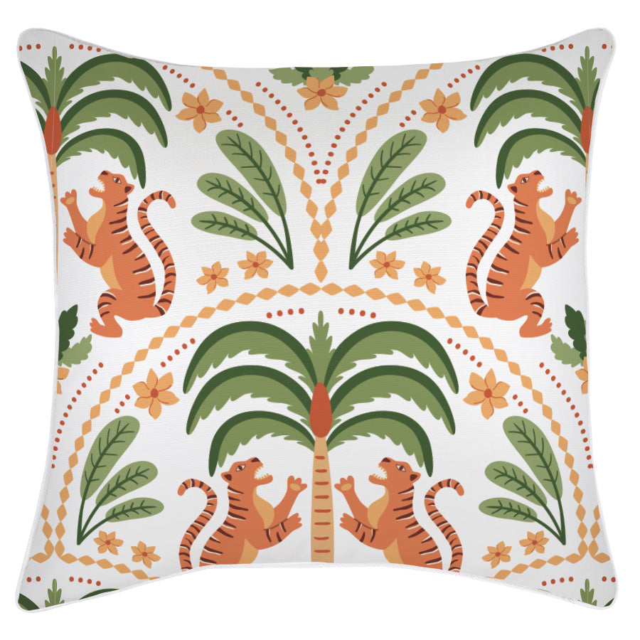 Cushion Cover-With Piping-Tiger Tree White-60cm x 60cm
