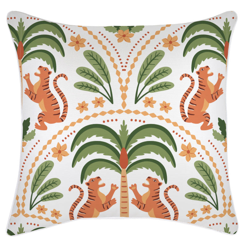Cushion Cover-With Piping-Tiger Tree White-60cm x 60cm