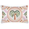 Cushion Cover-With Piping-Palm Mosaic White-35cm x 50cm