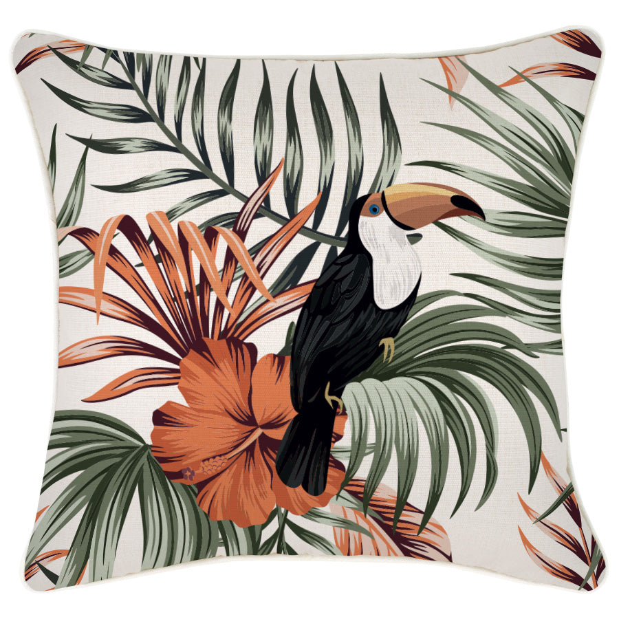 Cushion Cover-With Piping-Tropical Toucan-45cm x 45cm