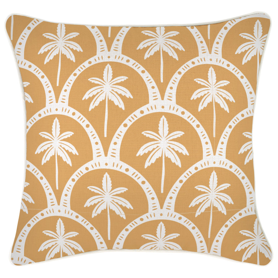 Cushion Cover-With Piping-Corfu Mustard-45cm x 45cm
