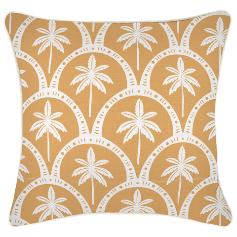 Cushion Cover-Coastal Fringe-Casa Palms Gold White-35cm x 50cm