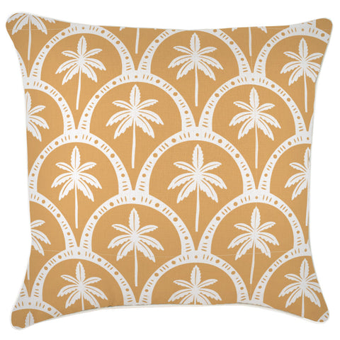 Cushion Cover-Coastal Fringe-Casa Palms Gold White-35cm x 50cm
