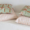 Cushion Cover-With Piping-Ginglam Peach-45cm x 45cm