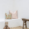Cushion Cover-With Piping-Ginglam Peach-60cm x 60cm