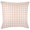 Cushion Cover-With Piping-Ginglam Peach-60cm x 60cm