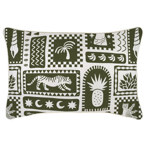 Cushion Cover-With Piping-Naxos Eucalyptus-35cm x 50cm