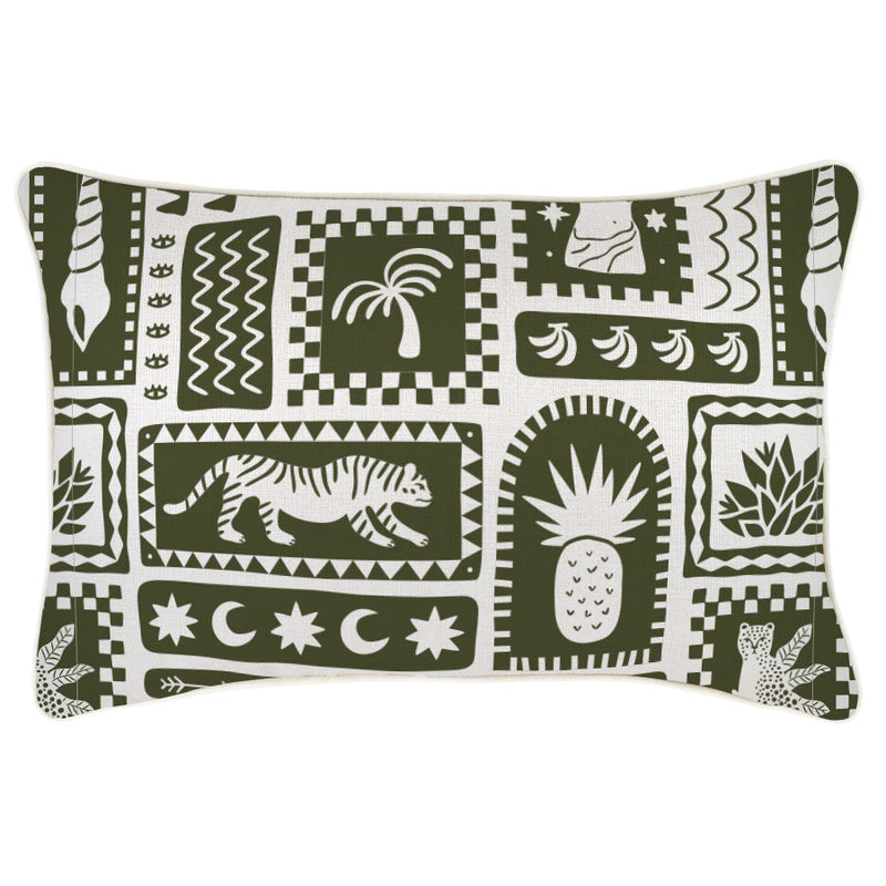 Cushion Cover-With Piping-Naxos Eucalyptus-35cm x 50cm