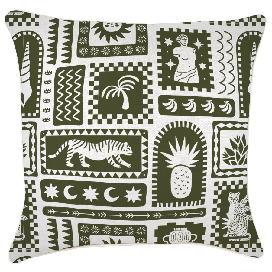 Cushion Cover-With Piping-Naxos Eucalyptus-60cm x 60cm