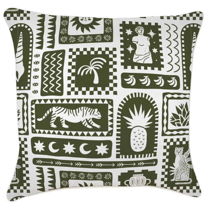 Cushion Cover-With Piping-Naxos Eucalyptus-60cm x 60cm
