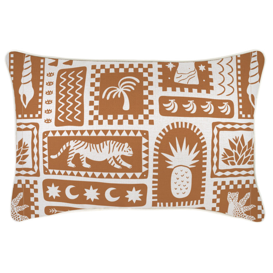 Cushion Cover-With Piping-Naxos Rust-35cm x 50cm