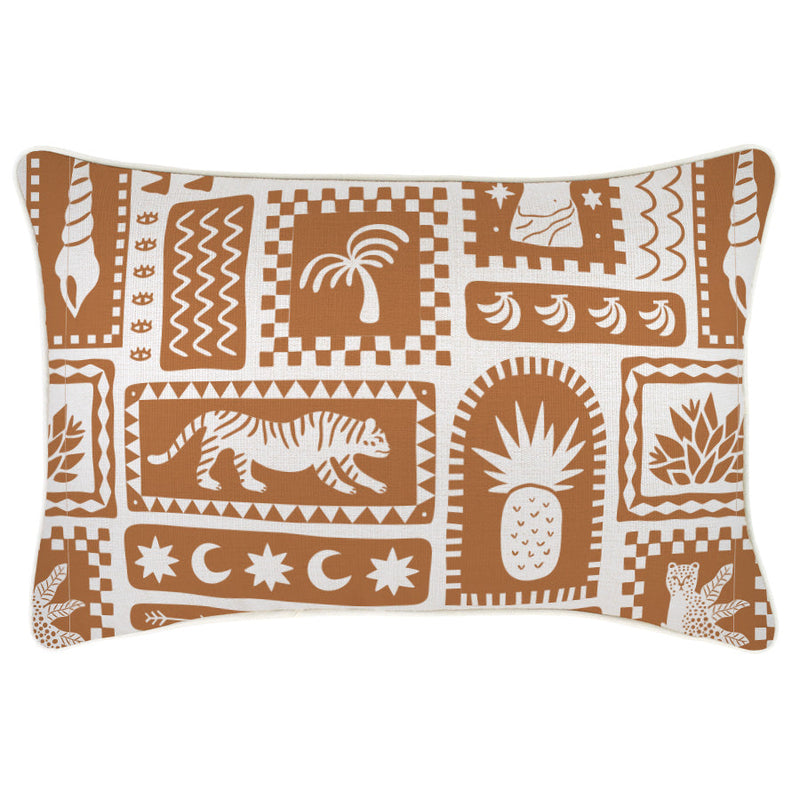 Cushion Cover-With Piping-Naxos Rust-35cm x 50cm