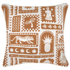 Cushion Cover-With Piping-Naxos Rust-45cm x 45cm