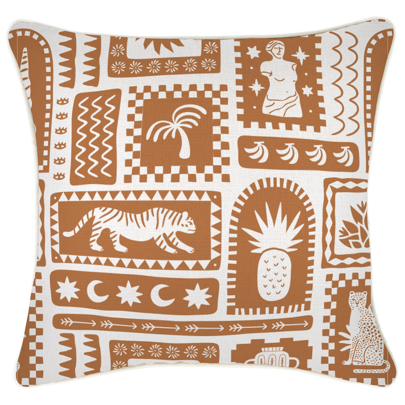 Cushion Cover-With Piping-Naxos Rust-45cm x 45cm