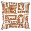 Cushion Cover-With Piping-Naxos Rust-60cm x 60cm