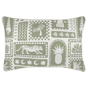 Cushion Cover-With Piping-Naxos Sage-35cm x 50cm
