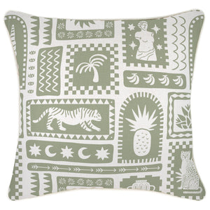 Cushion Cover-With Piping-Naxos Sage-45cm x 45cm