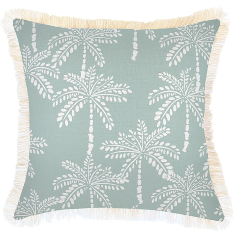 Cushion Cover-Coastal Fringe-Tahiti Seafoam-45cm x 45cm